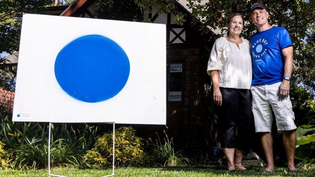 Nebraska Democrats hope Omaha will be a ‘blue dot’ on the state’s red electoral map − and their lawn sign is a vibe – The Conversation