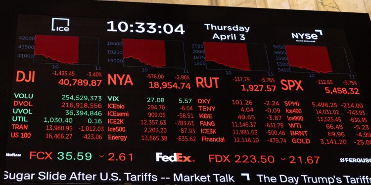 U.S. stocks dip at the end of a manic Monday, fueled by Trump’s latest tariff threat – PBS