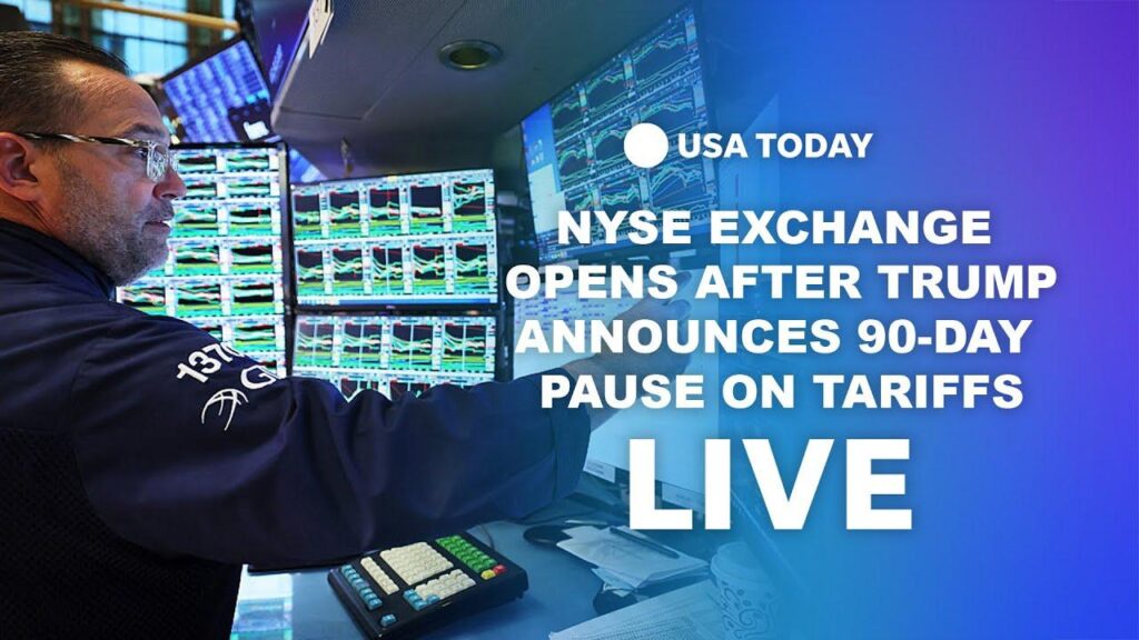 U.S stocks jump as Trump announces pause on some tariffs – PBS