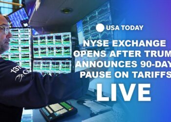 U.S stocks jump as Trump announces pause on some tariffs – PBS