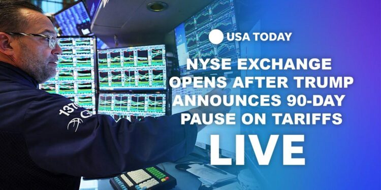 U.S stocks jump as Trump announces pause on some tariffs – PBS
