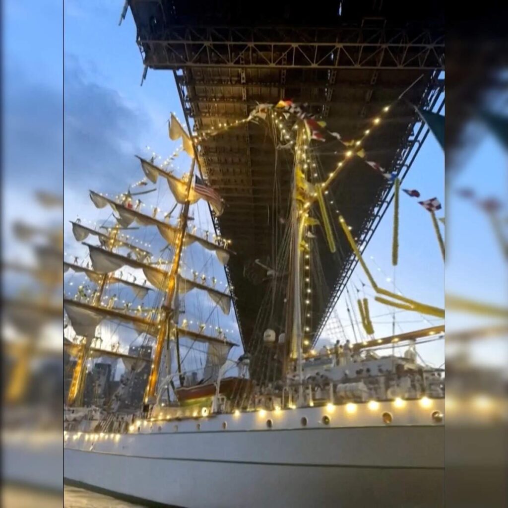 Tragedy on the East River: Mexican Navy Training Ship Collides with Brooklyn Bridge, Killing 2